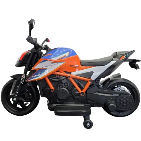 Moto Elettrica per Bambini 12V KTM 1290 Superduke 2 Motori Ruote EVA