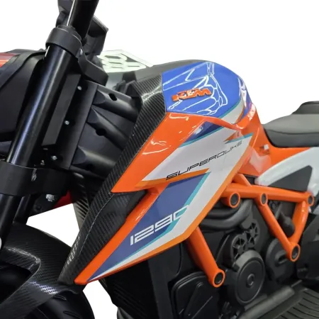 Moto Elettrica per Bambini 12V KTM 1290 Superduke 2 Motori Ruote EVA
