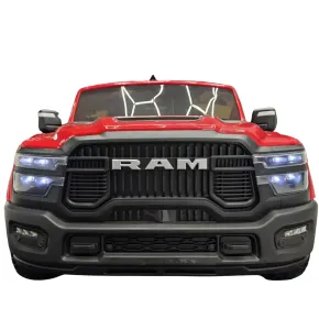 Macchina Elettrica Bambini 12V Dodge Rosso Sedili Ecopelle Bluetooth 2