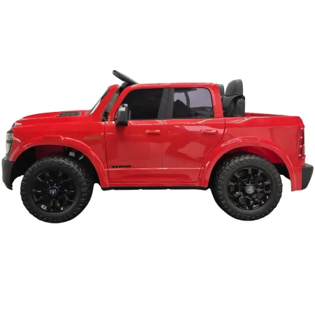 Macchina Elettrica Bambini 12V Dodge Rosso Sedili Ecopelle Bluetooth