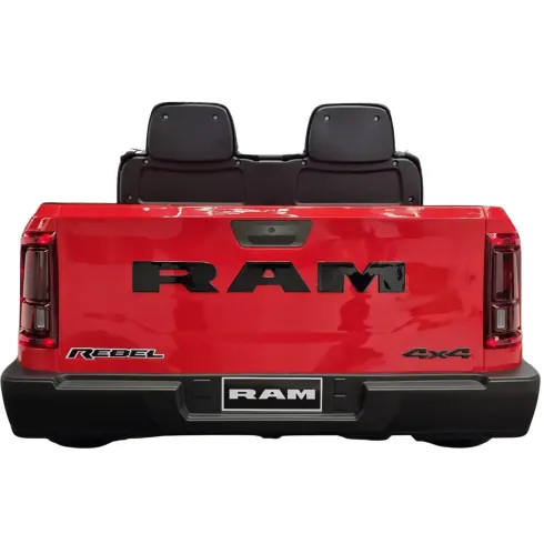 Macchina Elettrica Bambini 12V Dodge Rosso Sedili Ecopelle Bluetooth