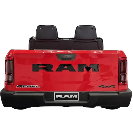 Macchina Elettrica Bambini 12V Dodge Rosso Sedili Ecopelle Bluetooth