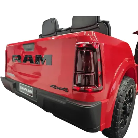 Macchina Elettrica Bambini 12V Dodge Rosso Sedili Ecopelle Bluetooth