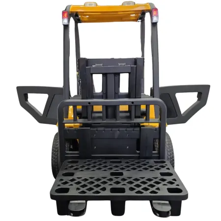 Carrello Elevatore Elettrico per Bambini 12V Giallo con Forche Mobili