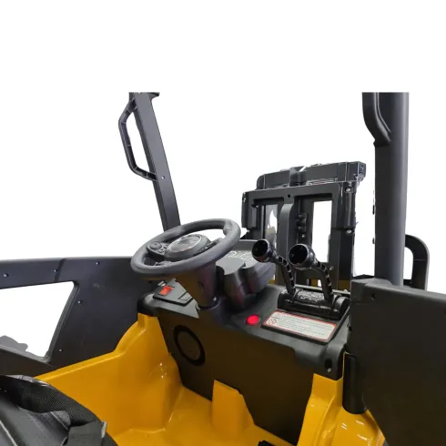 Carrello Elevatore Elettrico per Bambini 12V Giallo con Forche Mobili