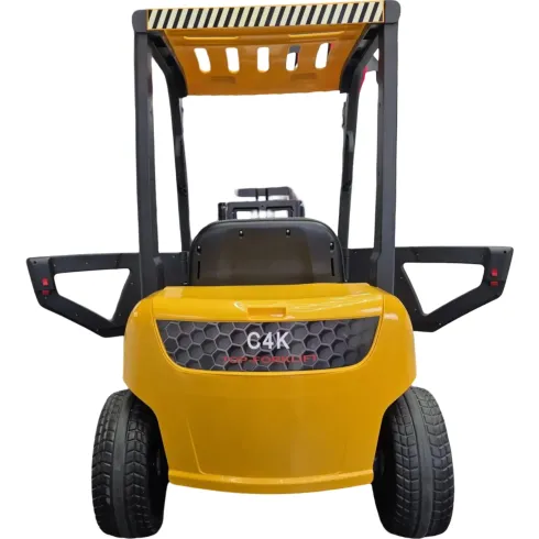 Carrello Elevatore Elettrico per Bambini 12V Giallo con Forche Mobili