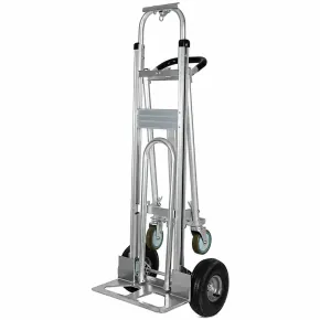 Carrello Portapacchi Bravetta 3 in 1 in Alluminio 4 Ruote Pieghevole