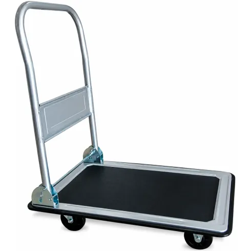 Carrello Portatutto Pieghevole in Acciaio con Pedana Portata 150kg