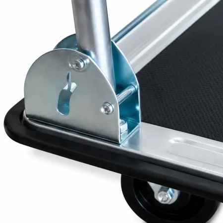 Carrello Portatutto Pieghevole in Acciaio con Pedana Portata 150kg