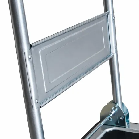 Carrello Portatutto Pieghevole in Acciaio con Pedana Portata 150kg