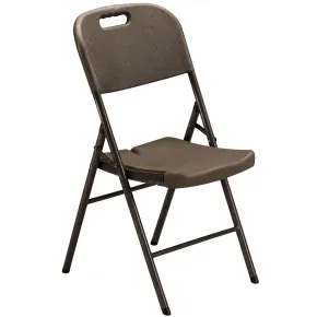 Sedia Pieghevole Noce in Acciaio e HDPE da Interno Esterno 45x50x88cm