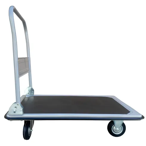 Carrello Portatutto Pieghevole in Acciaio Pianale Antiscivolo 300kg