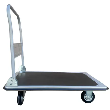 Carrello Portatutto Pieghevole in Acciaio Pianale Antiscivolo 300kg