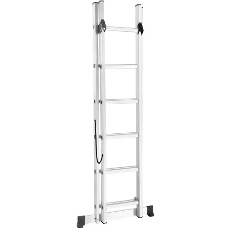 Scala Trasformabile 6+6 Gradini in Alluminio Pieghevole Altezza 2,7m