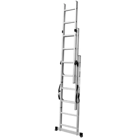 Scala a Sfilo 3 Rampe 6+6+6 Gradini in Alluminio Altezza 4m Max 150kg