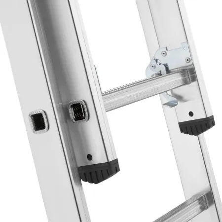 Scala a Sfilo 3 Rampe 6+6+6 Gradini in Alluminio Altezza 4m Max 150kg