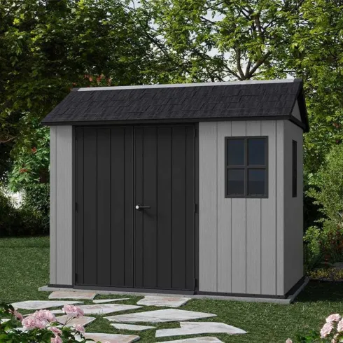 Casetta da Giardino Keter Newton Plus in Resina Grigio 230x287 cm