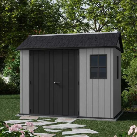 Casetta da Giardino Keter Newton Plus in Resina Grigio 230x287 cm