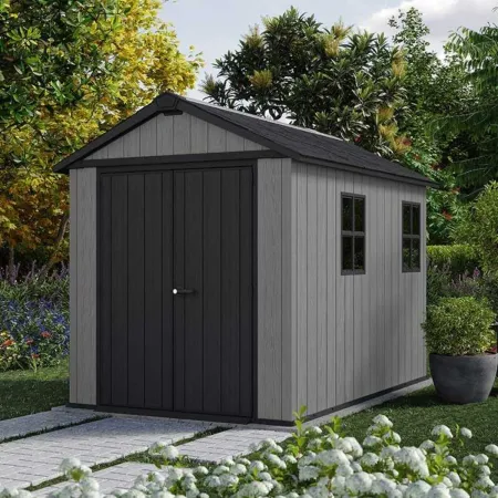 Casetta da Giardino Keter Newton Plus in Resina Grigio 230x287 cm