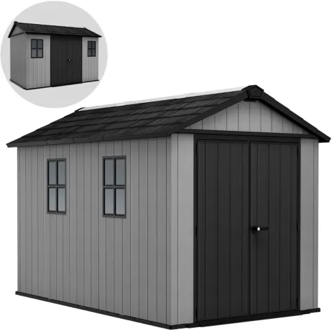 Casetta Keter Newton Plus da Giardino Box in Resina Grigio 230x350 cm