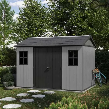 Casetta Keter Newton Plus da Giardino Box in Resina Grigio 230x350 cm