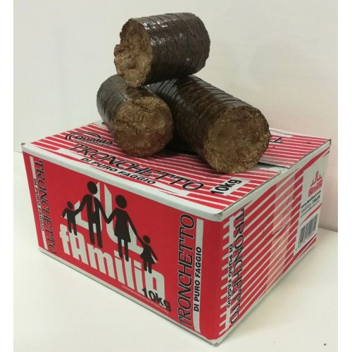 10kg Tronchetti di Legna da Ardere per Stufe Camini Segatura Accendifuoco Faggio
