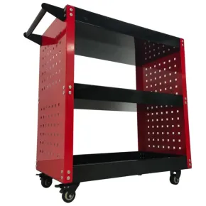 Carrello Portautensili Preforato 3 Ripiani Portata 100 kg 75x35x72 cm 2
