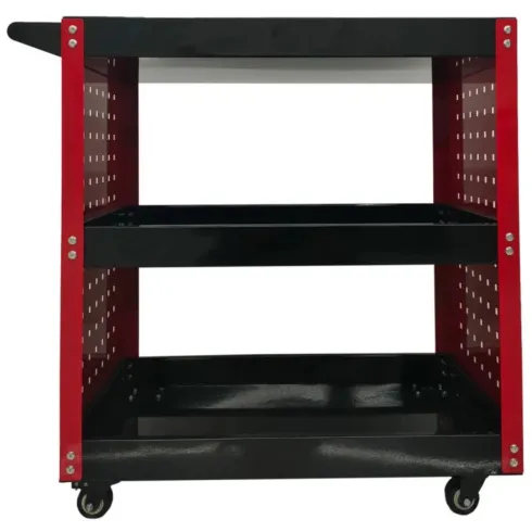 Carrello Portautensili Preforato 3 Ripiani Portata 100 kg 75x35x72 cm