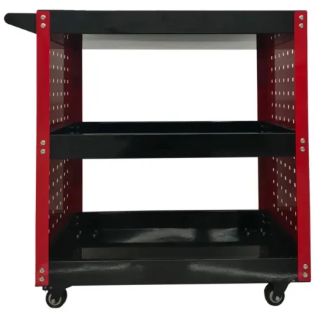 Carrello Portautensili Preforato 3 Ripiani Portata 100 kg 75x35x72 cm