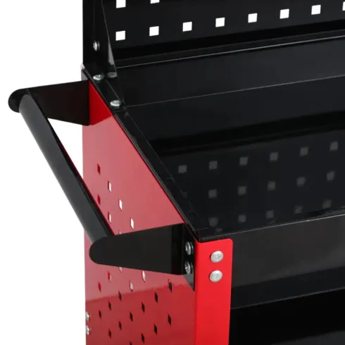 Carrello Portautensili Preforato 3 Ripiani con Pannello Portata 100 kg