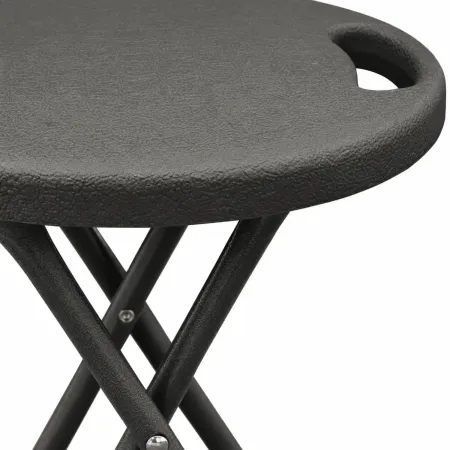 Sgabello Pieghevole Noce in Acciaio e HDPE 30x30x44 cm da Interno