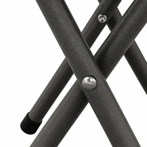 Sgabello Pieghevole Noce in Acciaio e HDPE 30x30x44 cm da Interno