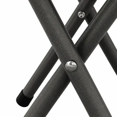 Sgabello Pieghevole Noce in Acciaio e HDPE 30x30x44 cm da Interno