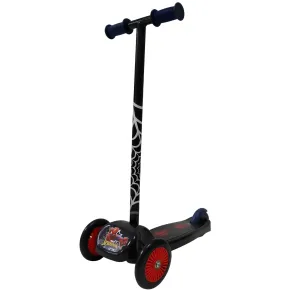 Monopattino 3 Ruote Bambini Spiderman Marvel Nero con Freno a Pedale