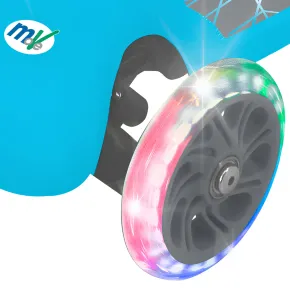 Monopattino 3 Ruote LED Bambini Pieghevole Azzurro Cuscinetti ABEC-5 2