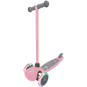 Monopattino 3 Ruote LED Bambini Pieghevole Rosa Cuscinetti ABEC-5