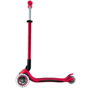 Monopattino 3 Ruote Bambini Pieghevole Regolabile Ruote LED Rosso Nero 2