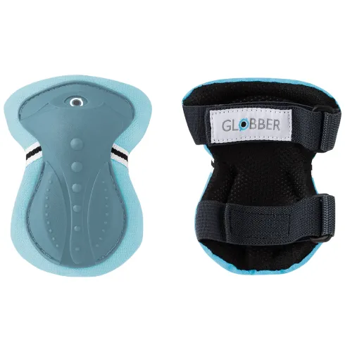 Protezioni per Bambini XS Set Gomiti Ginocchia Polsi Blu Pastello Bici