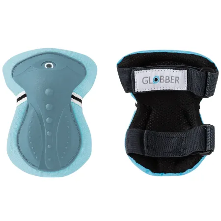 Protezioni per Bambini XS Set Gomiti Ginocchia Polsi Blu Pastello Bici