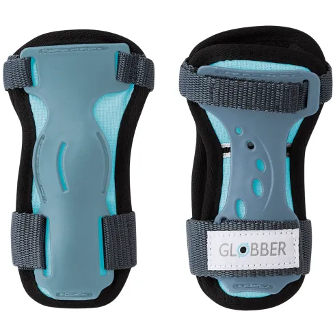 Protezioni per Bambini XS Set Gomiti Ginocchia Polsi Blu Pastello Bici