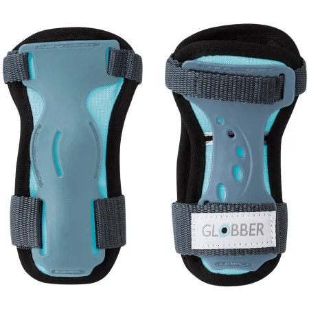 Protezioni per Bambini XS Set Gomiti Ginocchia Polsi Blu Pastello Bici