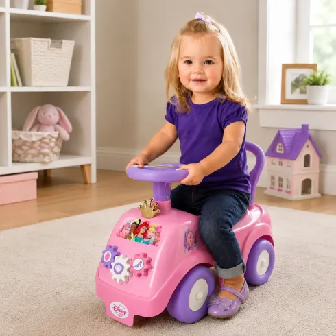 Camioncino Cavalcabile per Bambini Princesse Disney Rosa con Luci