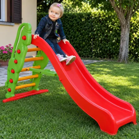 Scivolo Grande per Bambini Scala 6 Gradini Plastica Giardino Esterno