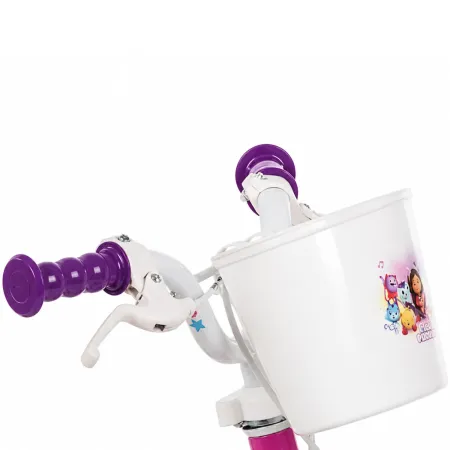 Bicicletta per Bambini con Rotelle Gabby Dollhouse 16" Rosa Bianco
