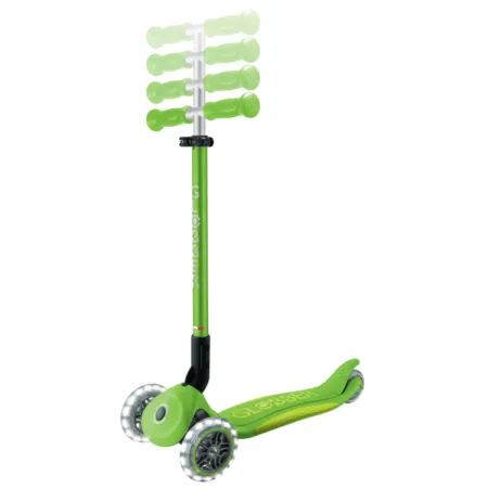 Monopattino 3 Ruote Bambini Pieghevole Regolabile Ruote LED Verde