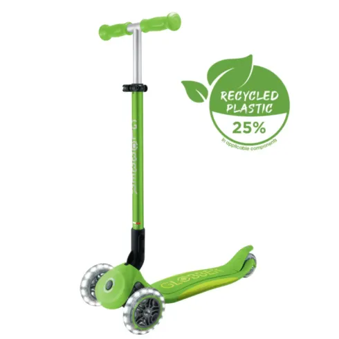 Monopattino 3 Ruote Bambini Pieghevole Regolabile Ruote LED Verde