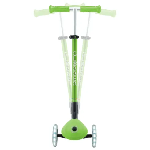 Monopattino 3 Ruote Bambini Pieghevole Regolabile Ruote LED Verde