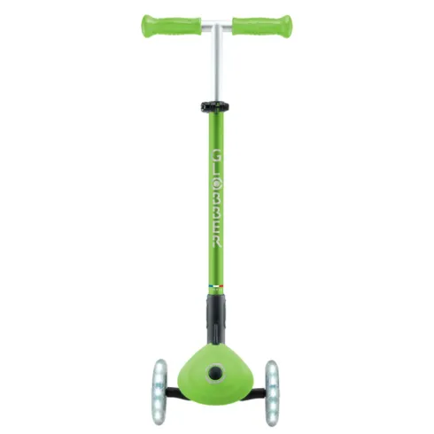 Monopattino 3 Ruote Bambini Pieghevole Regolabile Ruote LED Verde