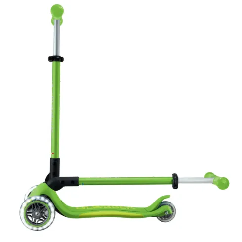 Monopattino 3 Ruote Bambini Pieghevole Regolabile Ruote LED Verde