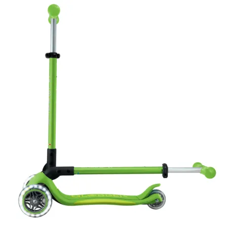 Monopattino 3 Ruote Bambini Pieghevole Regolabile Ruote LED Verde